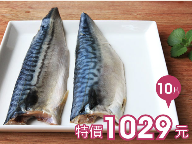 挪威薄鹽鯖魚片140g-160g(10片組)