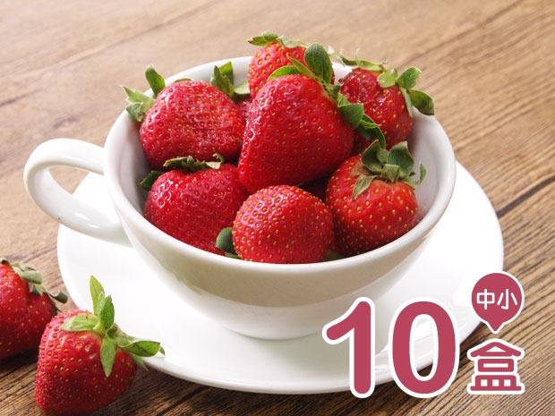 預購-【阿里山】吃酵素的有機香水草莓-中小(10盒)