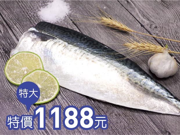 台灣極鮮薄鹹鯖魚片250-300g(特大)15片組