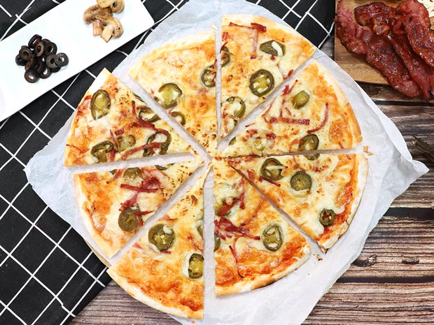 限時優惠-派對墨西哥辣椒培根pizza披薩11吋(加價購)